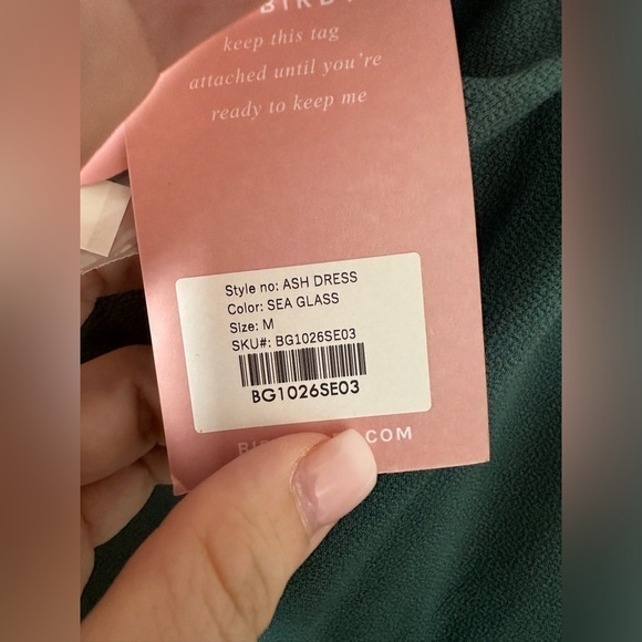 NWT Birdy Grey Ash Dress in Crepe Sea Glass - Picture 5 of 6
